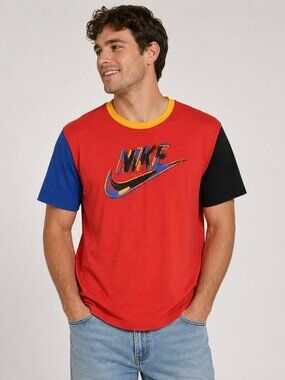 👕 Vintage and Rare Mens Nike Sportswear Remix Graphic T-Shirt CK2675 634 sz XXL